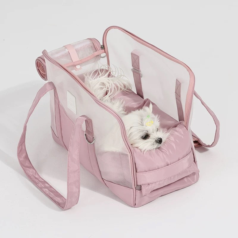 Breathable Summer Mesh Crossbody Pet Carrier Bag