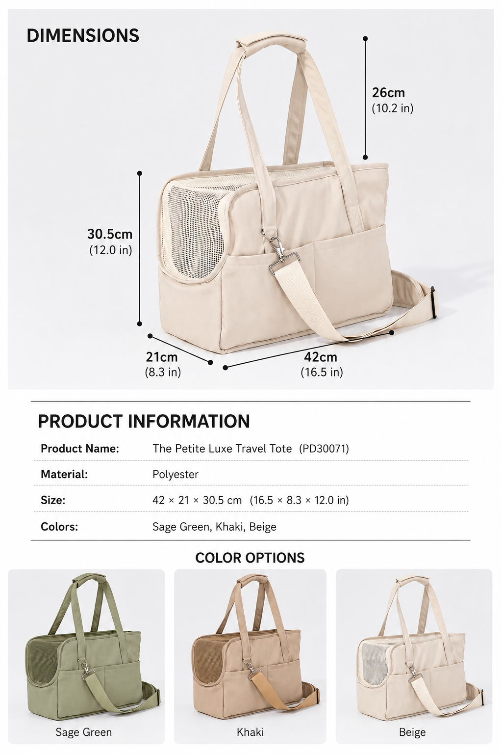 The Petite Luxe Travel Tote