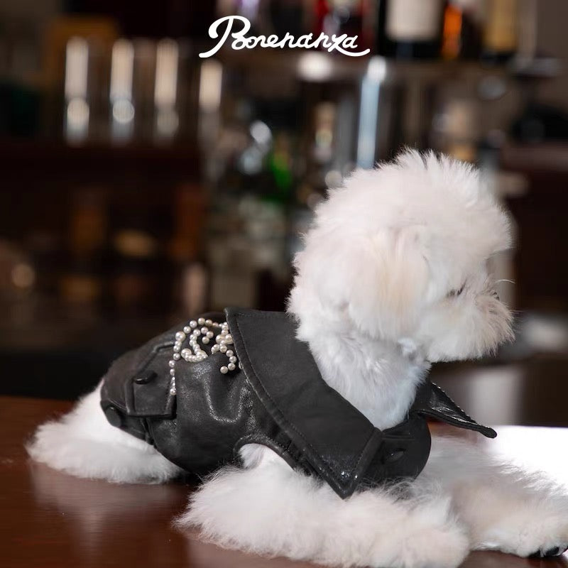 Signature Pearl Leather Jacket