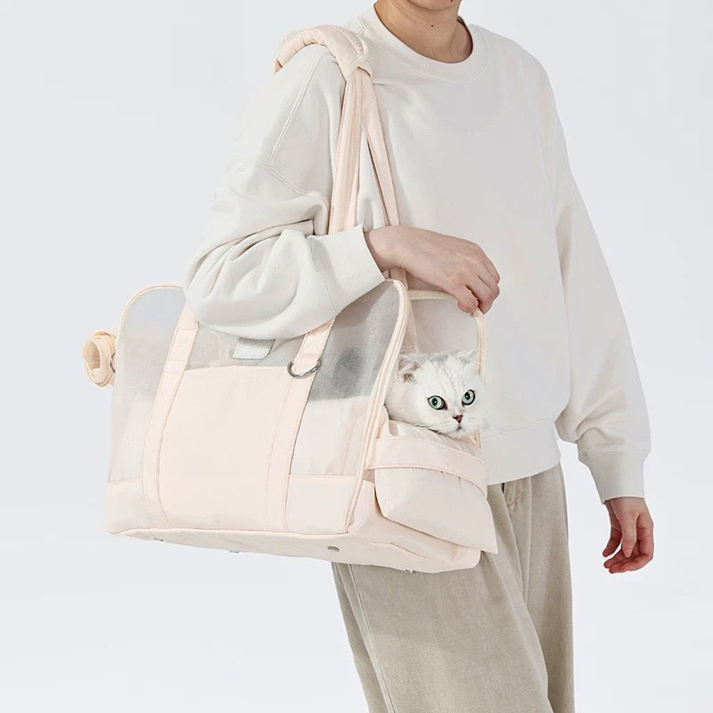 Breathable Summer Mesh Crossbody Pet Carrier Bag