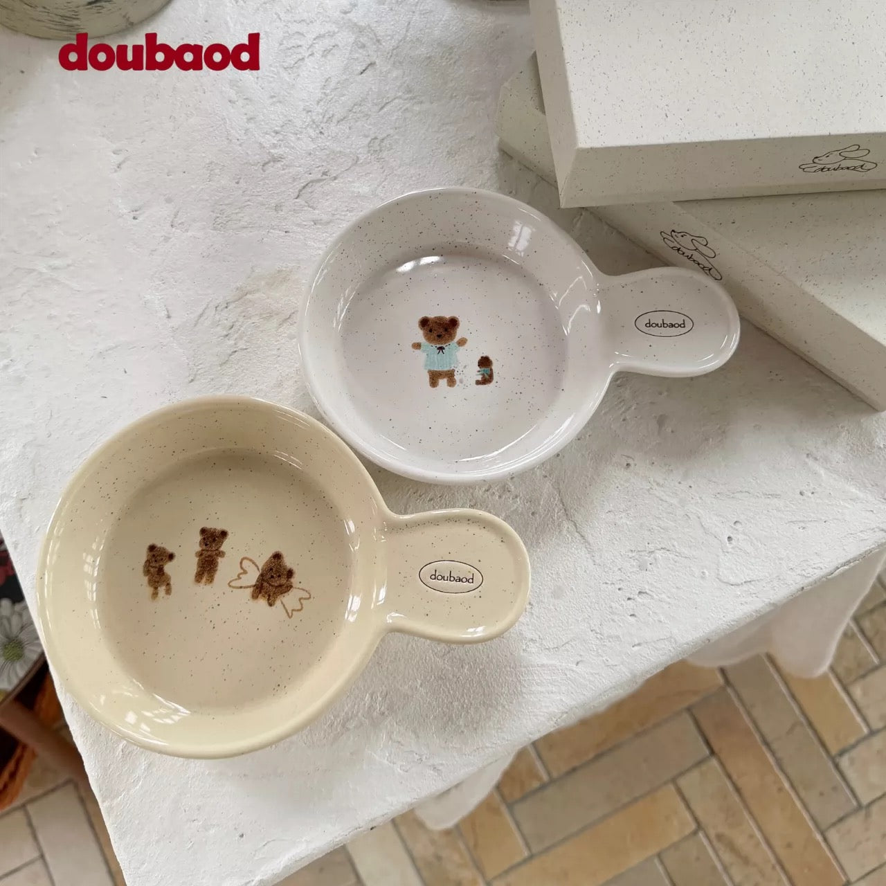 Handle Ceramic Pet Bowl