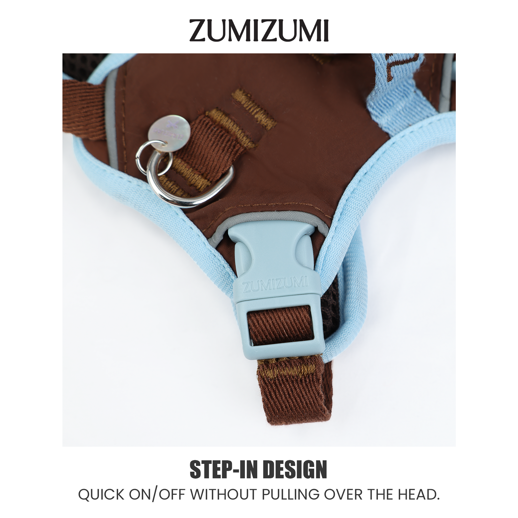 Chelsea Everyday Sporty H-shape Harness--Brown&amp;Blue