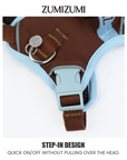 Chelsea Everyday Sporty H-shape Harness--Brown&Blue