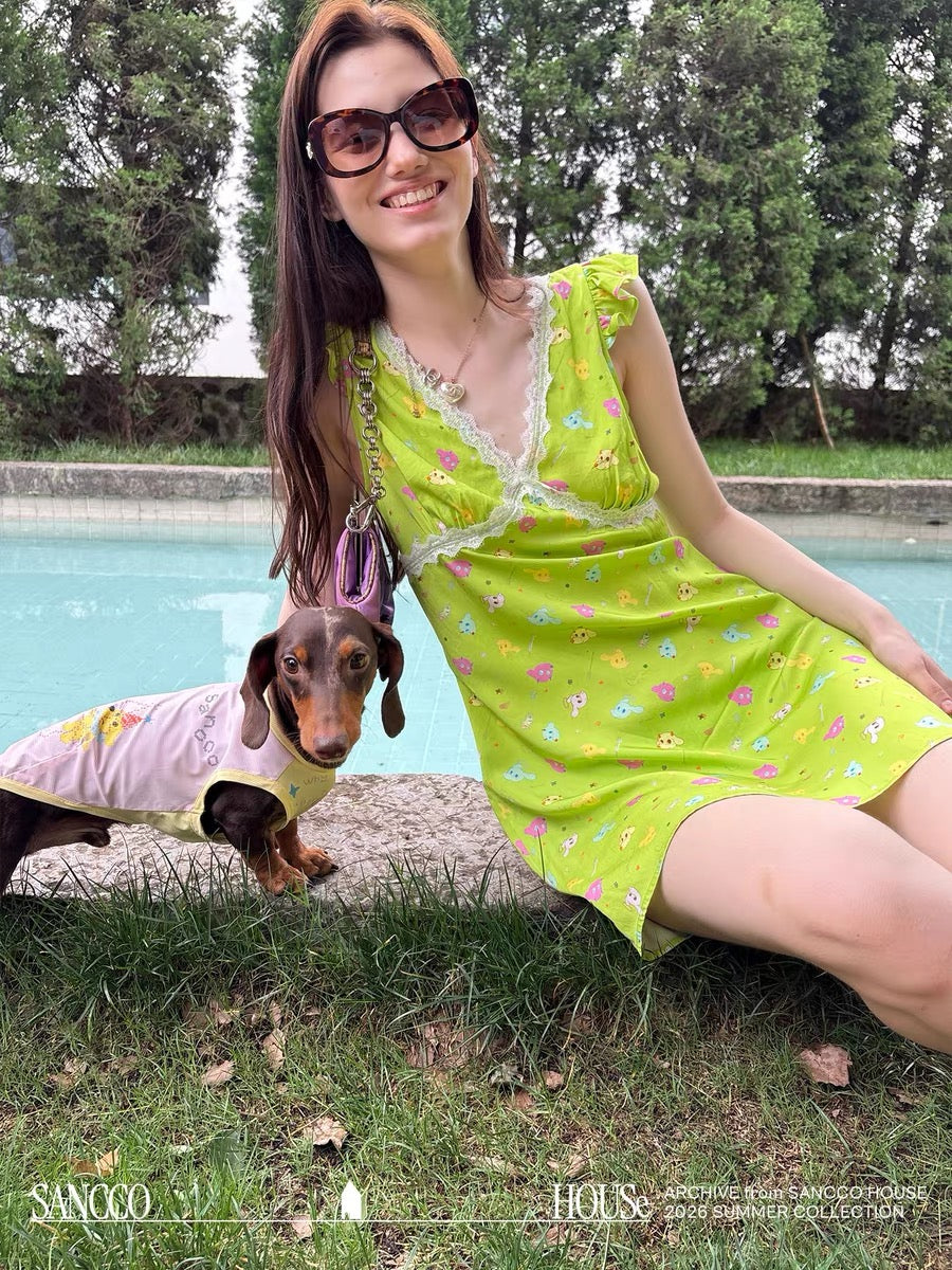 Little Dog House Floral Mini Dress