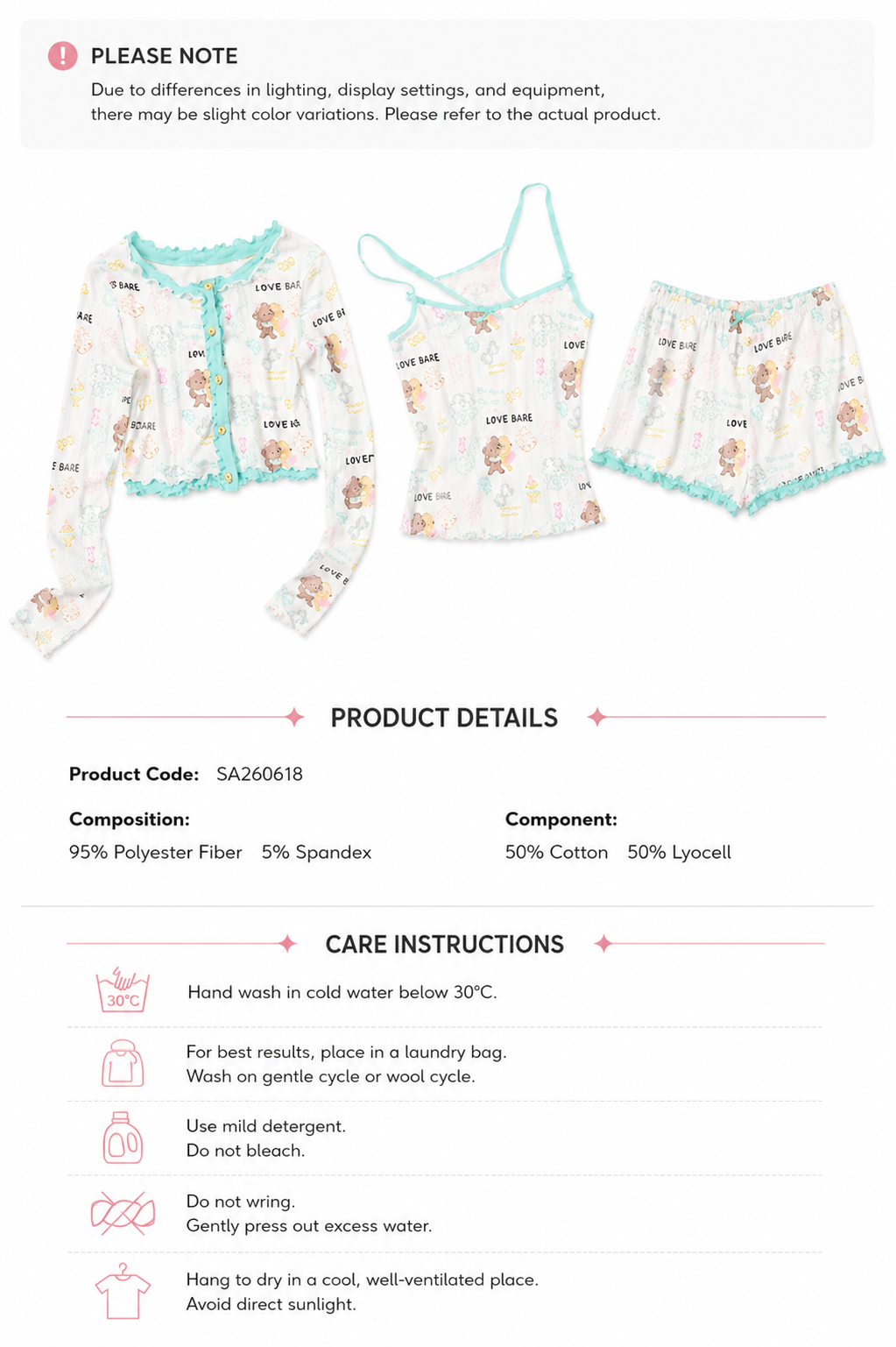 Teddy Dreams Lounge Set