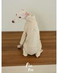 Oatmeal High-Neck Four-Legged Dog Jumpsuit