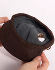 Sherlock Plaid Newsboy Cap --Brown/Beige