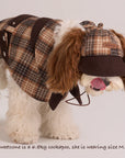Sherlock Plaid Newsboy Cap --Brown/Beige