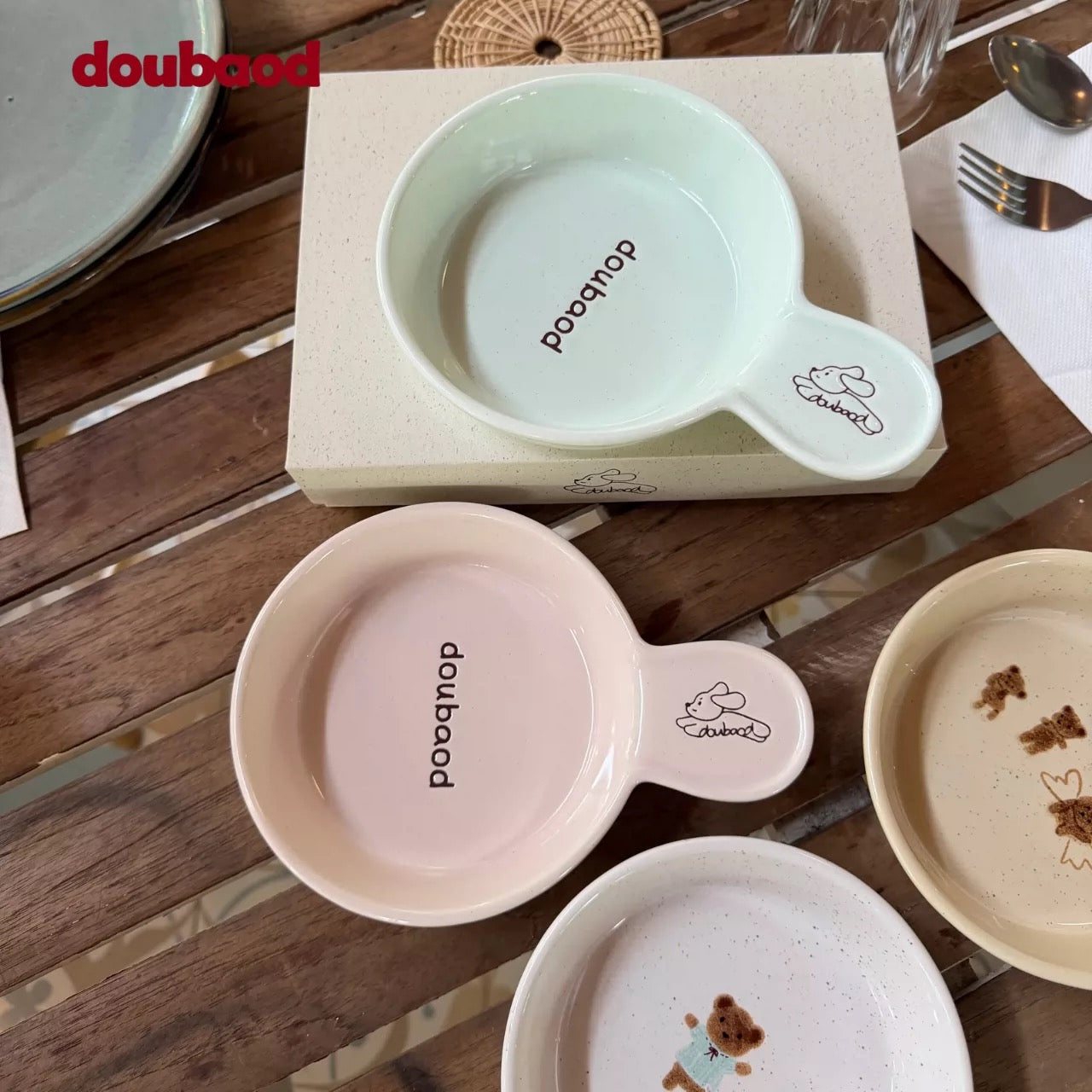 Handle Ceramic Pet Bowl