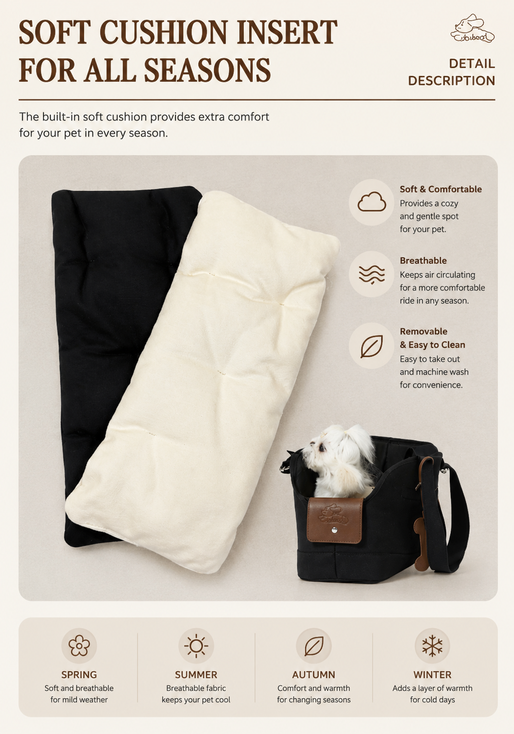 Doubaod Portable Breathable Pet Shoulder Carrier