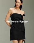 Atelier Bow Strapless Mini Dress