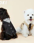 Vintage British Gentleman Pet Vest & Denim Shirt