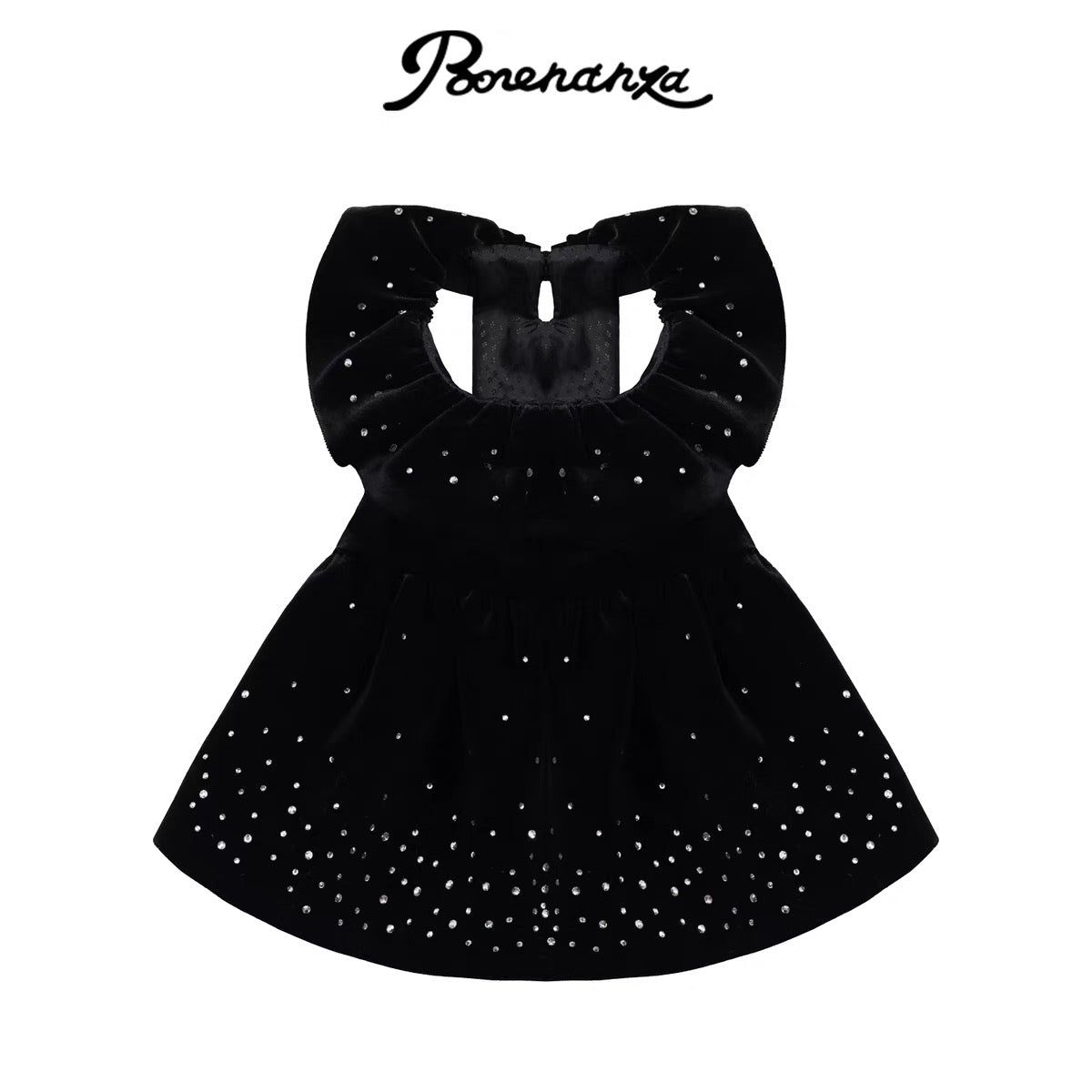 Starry Evening Velvet Dress