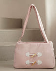 Blush Bow Duffle Pet Carrier