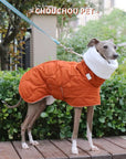 Burnt Orange Quilted Winter Coat