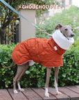 Burnt Orange Quilted Winter Coat