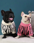 French Bulldog Zebra Print Sweater