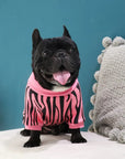 French Bulldog Zebra Print Sweater