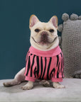 French Bulldog Zebra Print Sweater