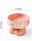 Elevated Ceramic Dog Bowl Cute Raised Pet Bowl