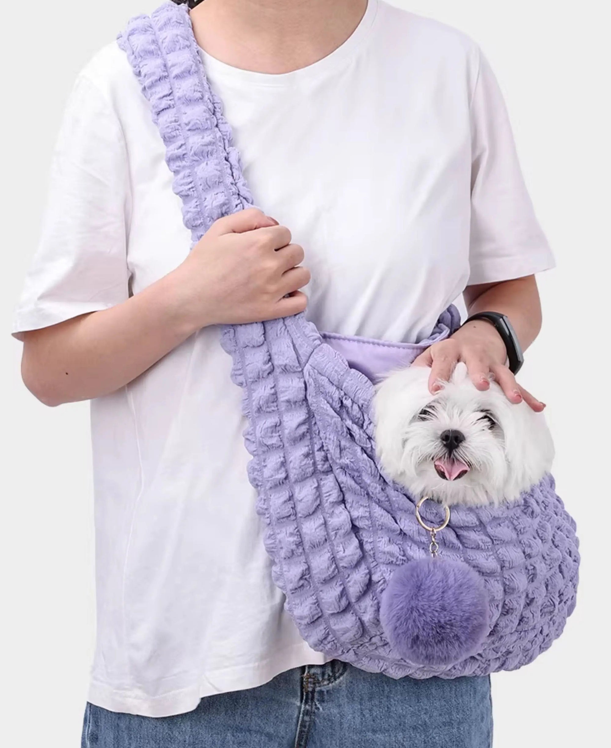 Cloud Plush Tote Pet Carrier Bag Sling Shoulder