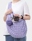 Cloud Plush Tote Pet Carrier Bag Sling Shoulder