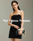 Atelier Bow Strapless Mini Dress