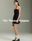 Atelier Bow Strapless Mini Dress