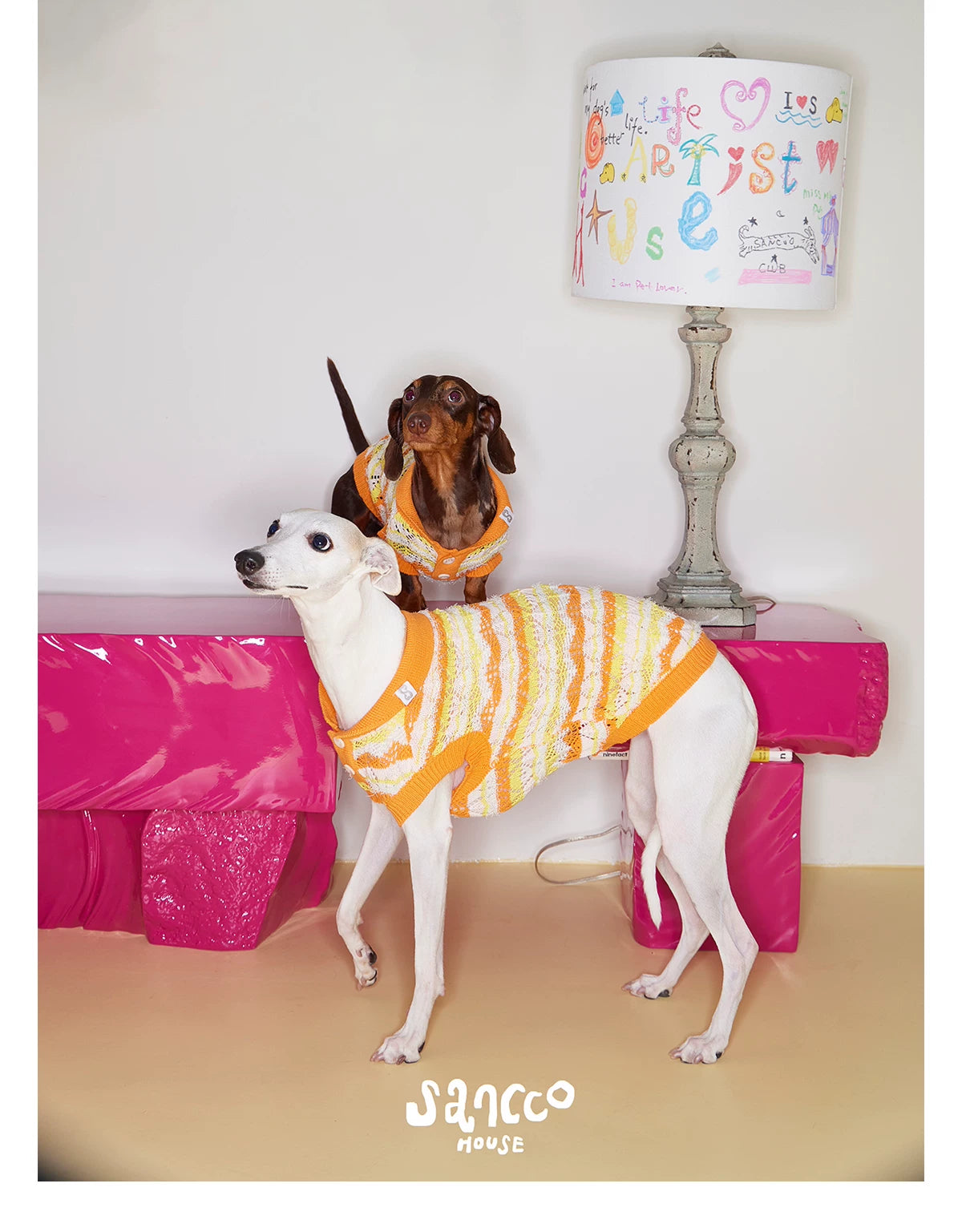 Honey Stripe Knit Pet Vest