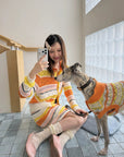 Honey Stripe Knit Cardigan