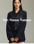 Minimal Cropped Denim Jacket