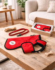 Poppy Red Protective Dog Coat - Armoured Bite Resistant Dog Coat