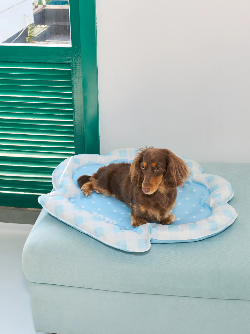 Blue Seashell Cooling Pet Mat