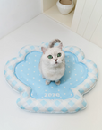Blue Seashell Cooling Pet Mat