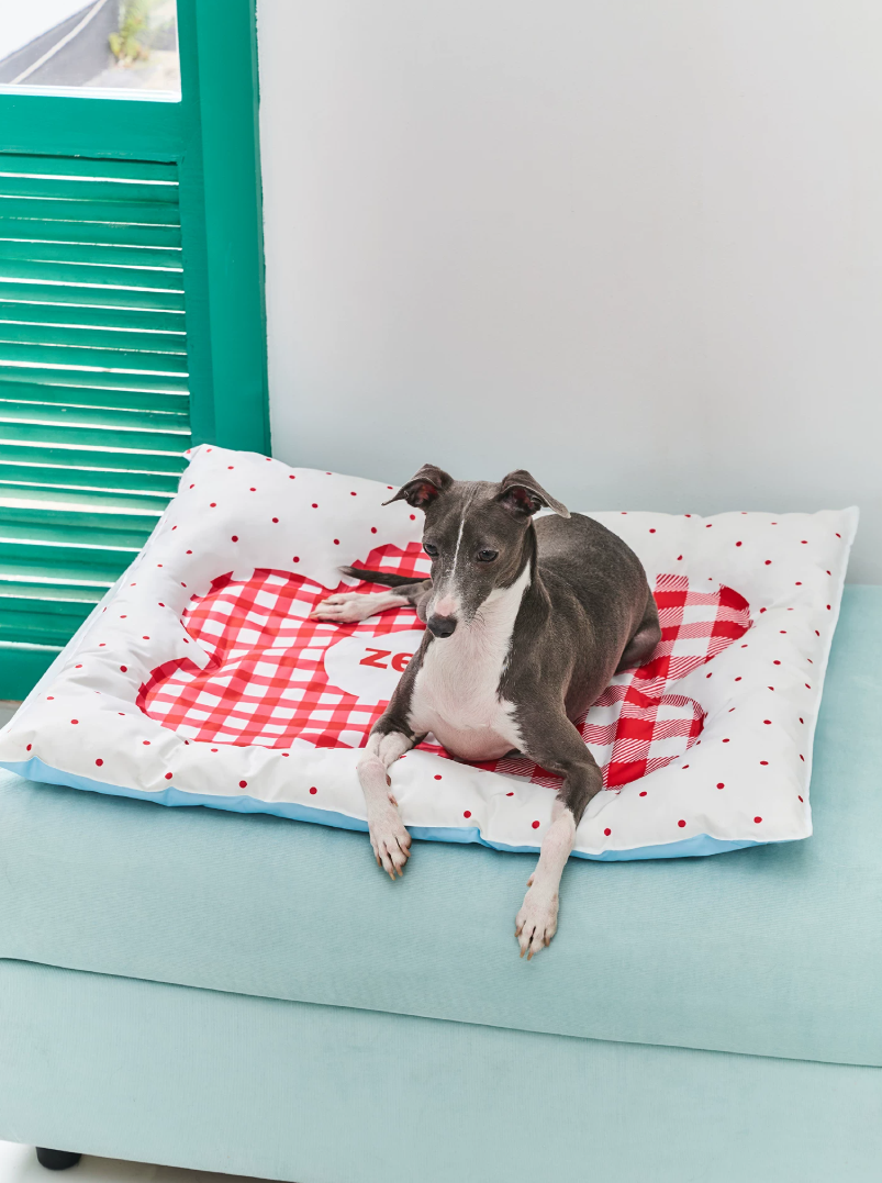 Polka Flower Cooling Pet Bed