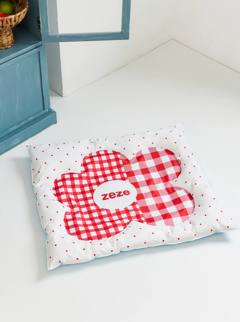 Polka Flower Cooling Pet Bed
