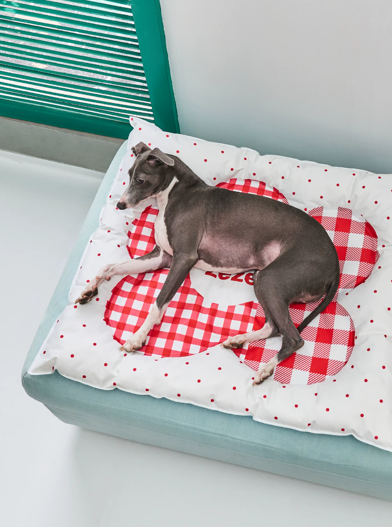 Polka Flower Cooling Pet Bed