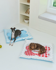 Polka Flower Cooling Pet Bed