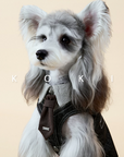 Vintage British Gentleman Pet Vest & Denim Shirt