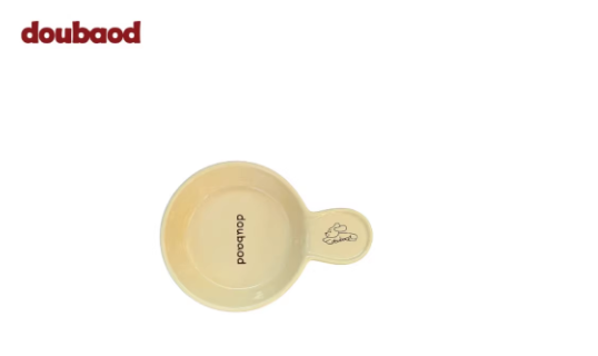 Handle Ceramic Pet Bowl