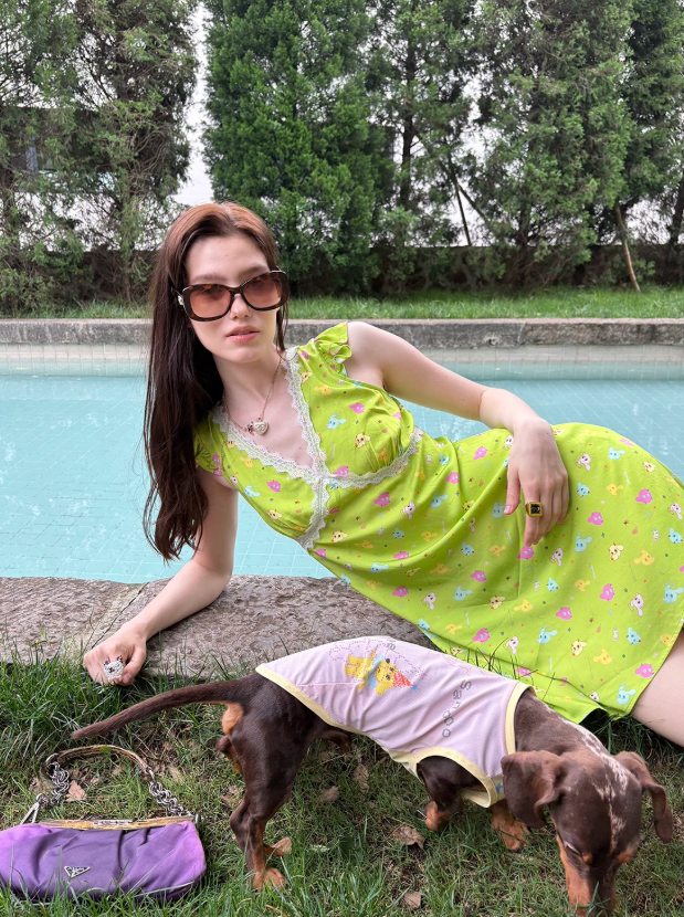 Little Dog House Floral Mini Dress
