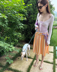 Petal Breeze Tie-Front Cardigan