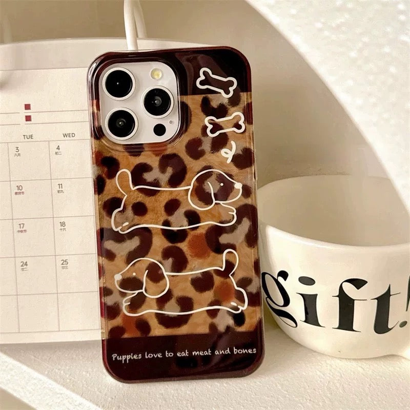 Striped Polka Dot Dachshund Case