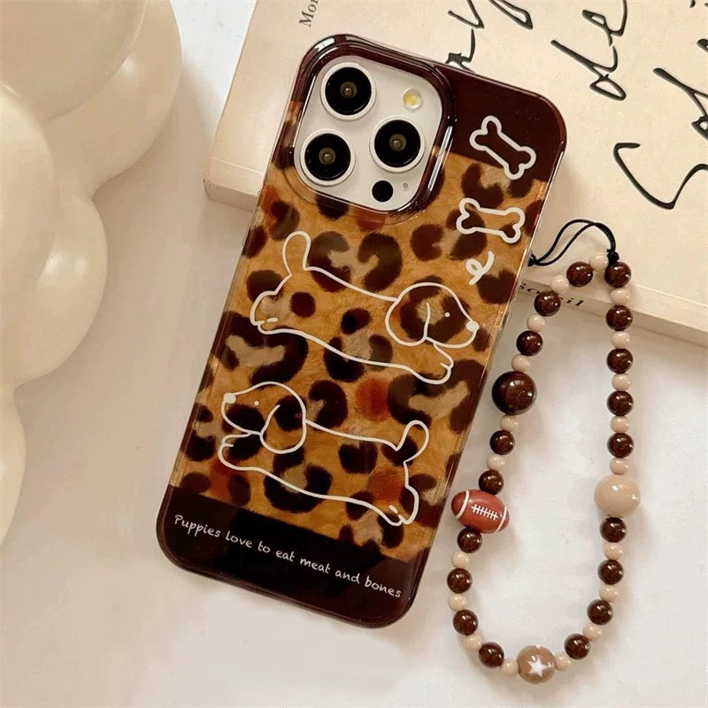 Striped Polka Dot Dachshund Case