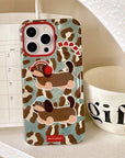 Striped Polka Dot Dachshund Case