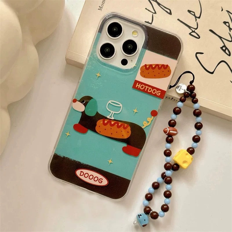 Striped Polka Dot Dachshund Case