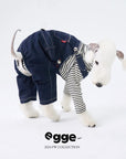 Denim Dog Overalls Set