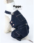 Denim Dog Overalls Set