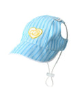 Striped Embroidered Sun Hat