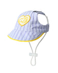 Striped Embroidered Sun Hat